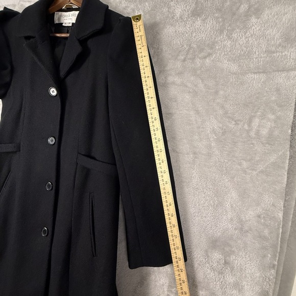 Andrea Brem black wool blend button front coat size Small Peacoat - Picture 8 of 16